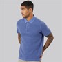 Tommy Jeans Mens Washed Waffle Polo Shirt Blue Storm