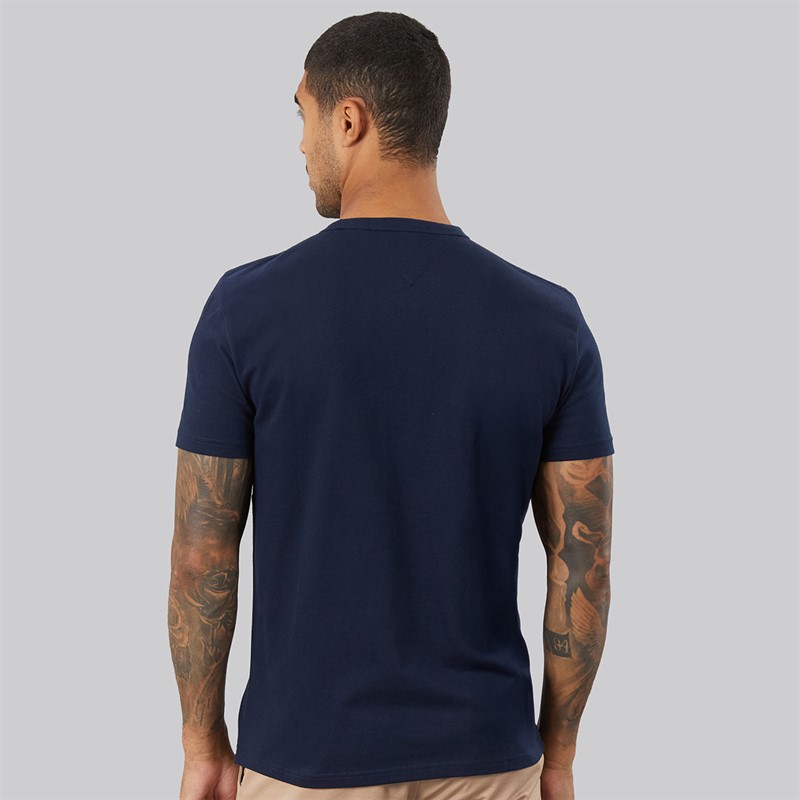 Tommy Jeans Mens Tape T-Shirt Dark Night Navy