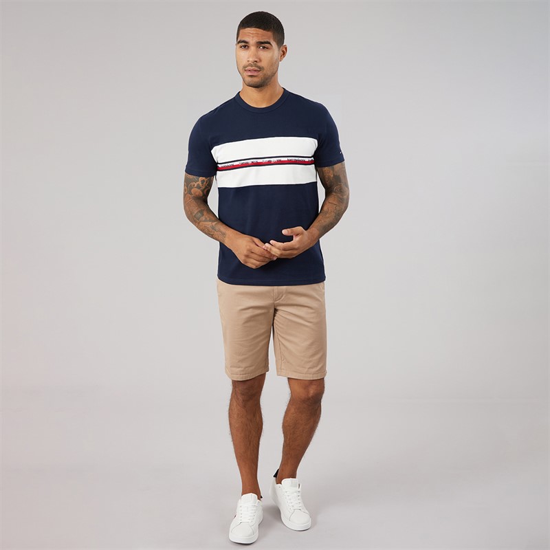 Tommy Jeans Mens Tape T-Shirt Dark Night Navy