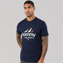 Tommy Jeans Mens Sailing T-Shirt Dark Night Navy