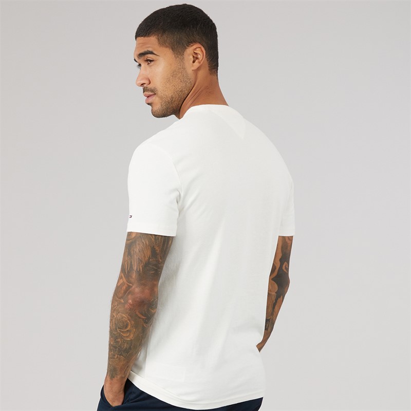 Tommy Jeans Mens Tape T-Shirt Ancient White