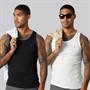 Tommy Jeans Mens Two Pack Slim Vests Ecru/Black
