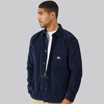 Tommy Jeans Mens Brick Cord Overshirt Dark Night Navy
