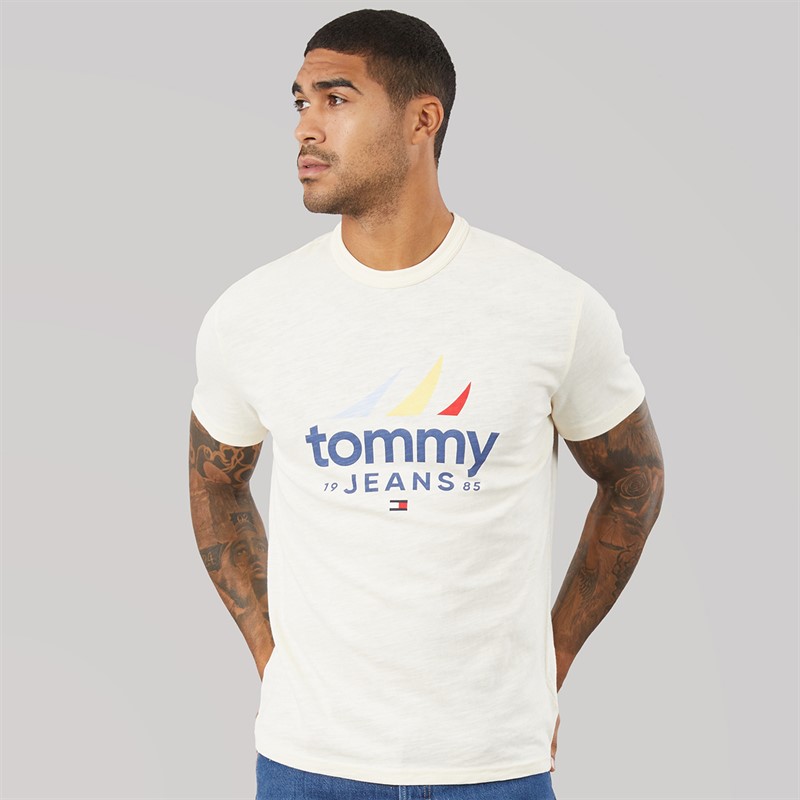 Tommy Jeans Mens Sailing T-Shirt Calico