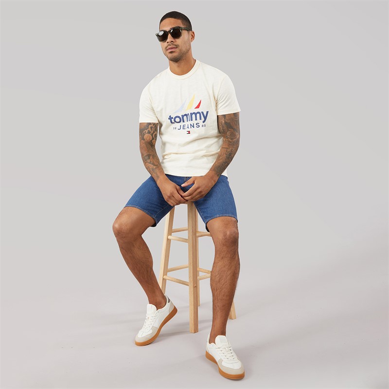 Tommy Jeans Mens Sailing T-Shirt Calico