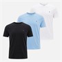 Tommy Jeans Mens Three Pack Slim T-Shirts Moonlight Iris/Ecru/Black
