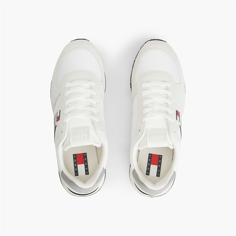 Tommy Jeans Mens EVA Mix Runner Trainers Ecru