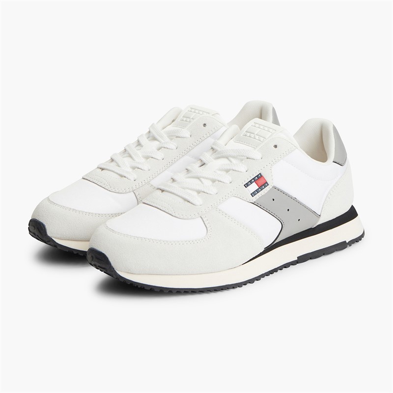 Tommy Jeans Mens EVA Mix Runner Trainers Ecru