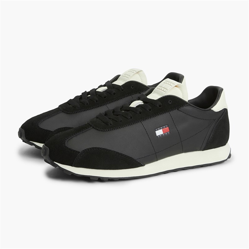 Tommy Jeans Mens Retro Runner Archive Trainers Black