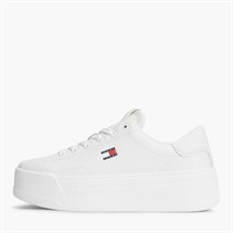 Tommy Jeans Womens Platform Logo Trainers Ecru