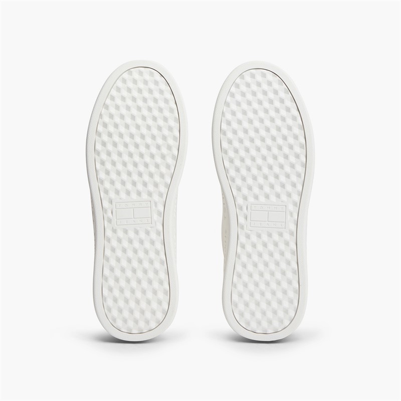 Tommy Jeans Womens Platform Logo Trainers Ecru