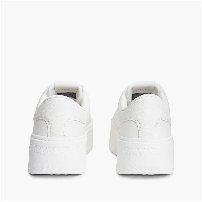 Tommy Jeans Womens Platform Logo Trainers Ecru