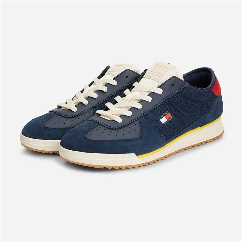 Tommy Jeans Mens Retro Runner Cleated Trainers Dark Night Navy