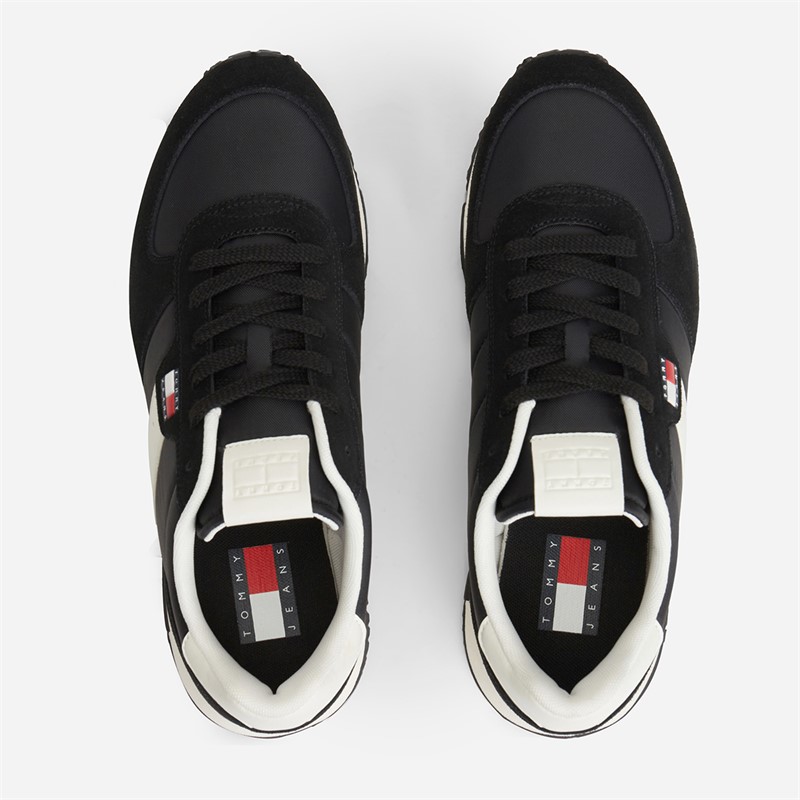Tommy Jeans Mens EVA Mix Runner Trainers Black
