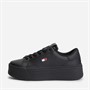 Tommy Jeans Womens Platform Logo Trainers Black