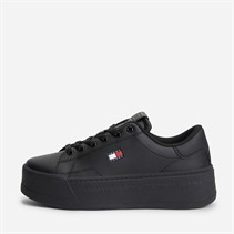 Tommy Jeans Womens Platform Logo Trainers Black