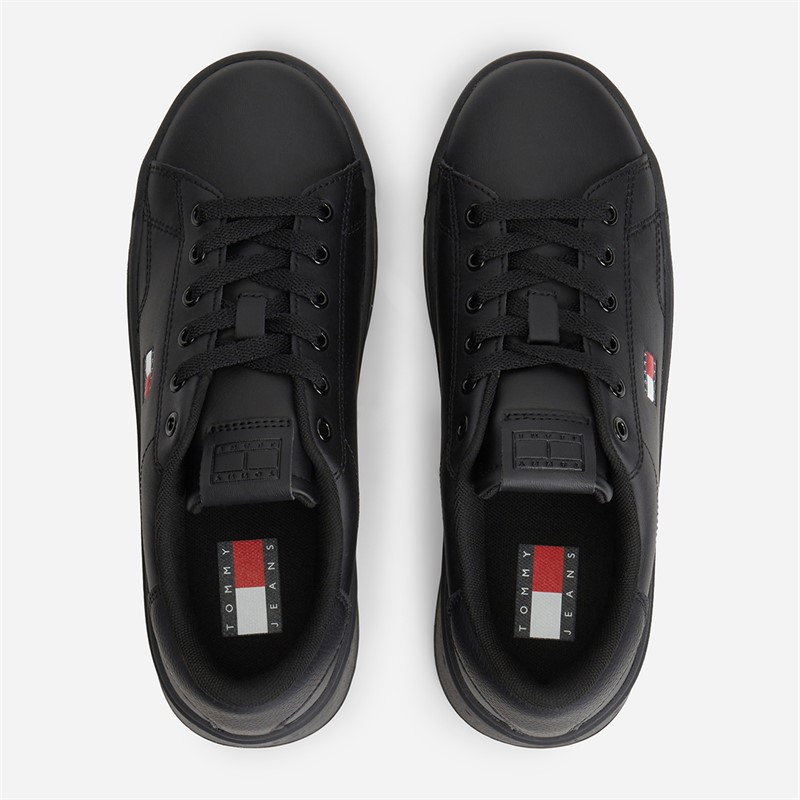 Tommy Jeans Womens Platform Logo Trainers Black