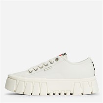 Tommy Jeans Womens Platform Cleated Trainers Ivory