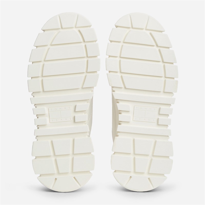 Tommy Jeans Womens Platform Cleated Trainers Ivory