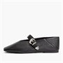 Tommy Jeans Womens Nappa Leather Ballerinas Black