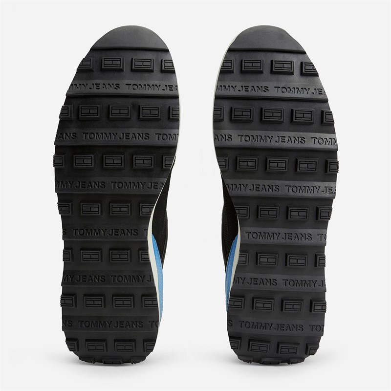 Tommy Jeans Mens Technical Runner Trainers Black