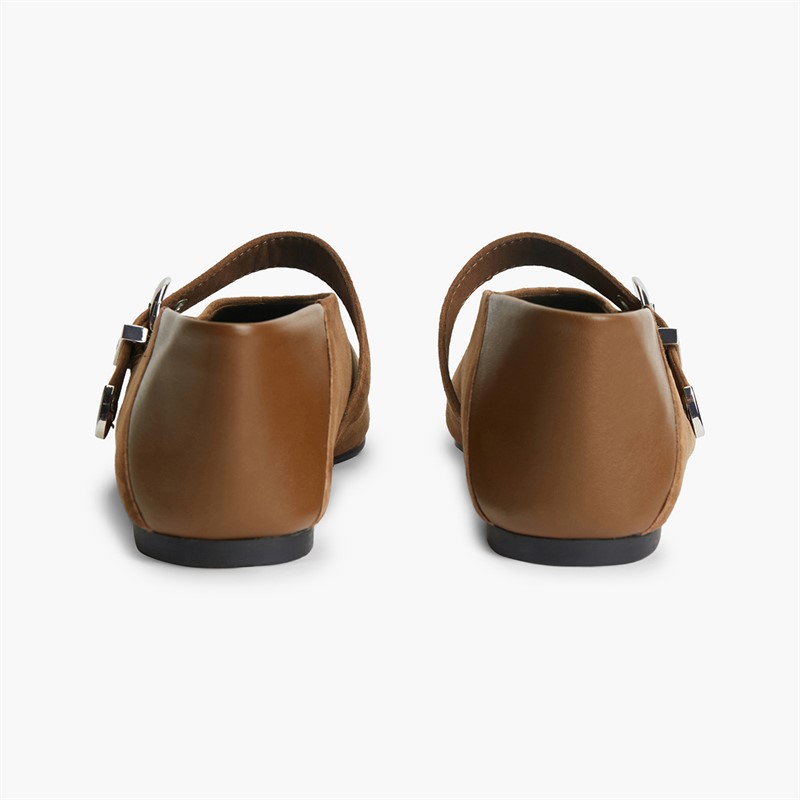 Tommy Jeans Womens Suede Ballerinas Dark Highland Khaki