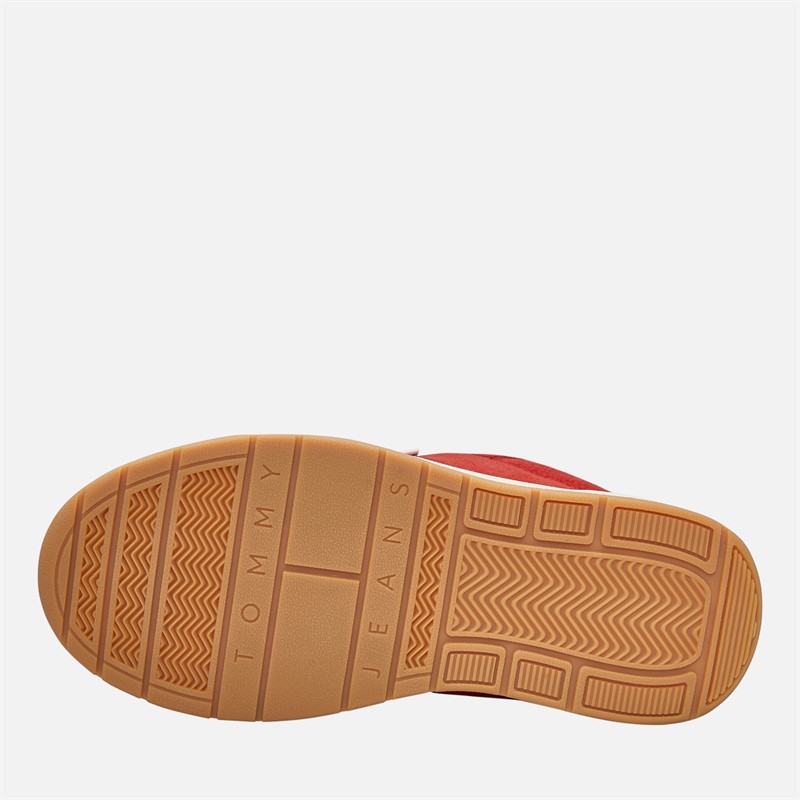 Tommy Jeans Womens Skate Trainers Red Hot