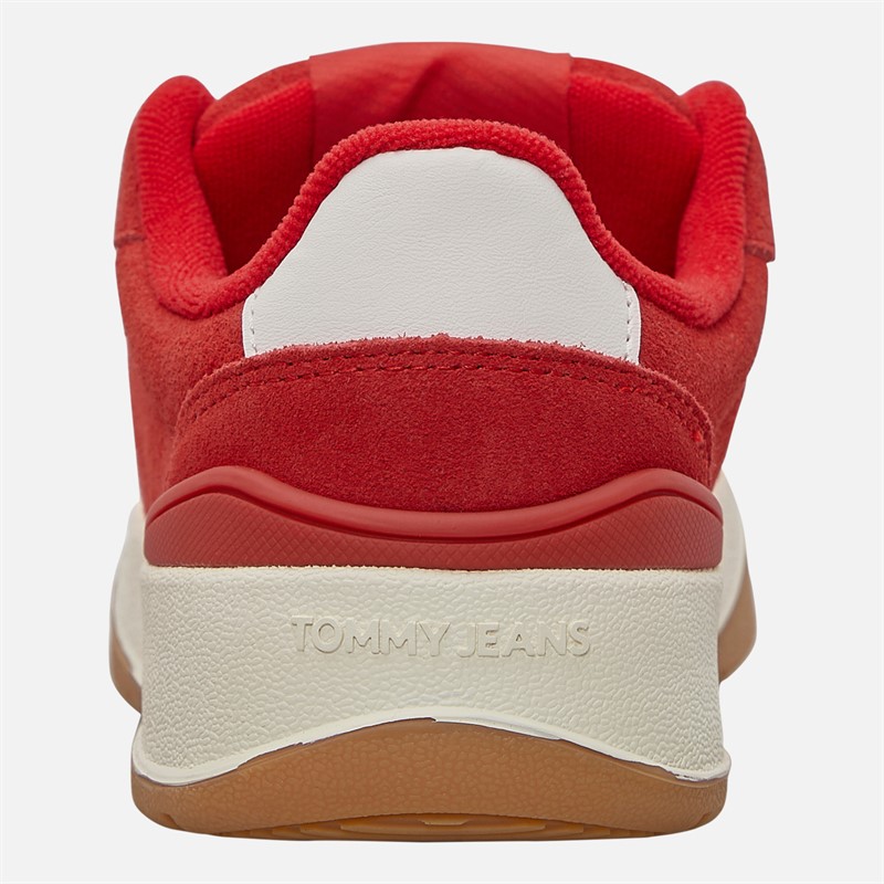 Tommy Jeans Womens Skate Trainers Red Hot