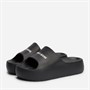 Tommy Jeans Womens Flatform Pool Sliders Black