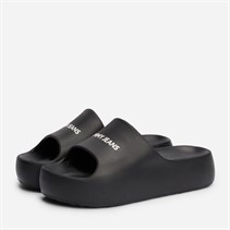 Tommy Jeans Womens Flatform Pool Sliders Black