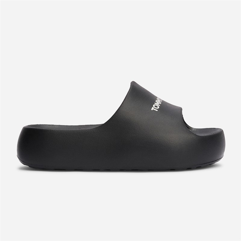 Tommy Jeans Womens Flatform Pool Sliders Black