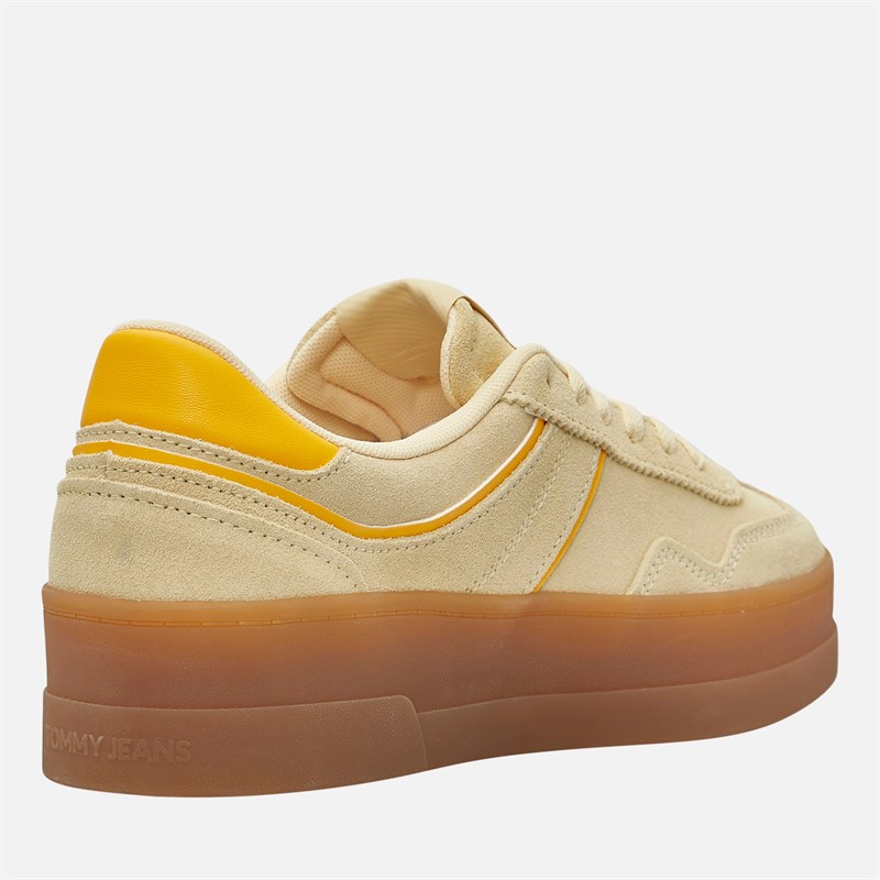 Tommy Jeans Womens The Greenwich Flatform Trainers Frozen Custard