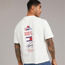 Tommy Jeans Mens 90s Peaks T-Shirt Ancient White