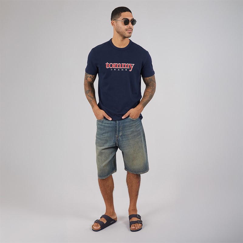 Tommy Jeans Mens Graphic T-Shirt Dark Night Navy