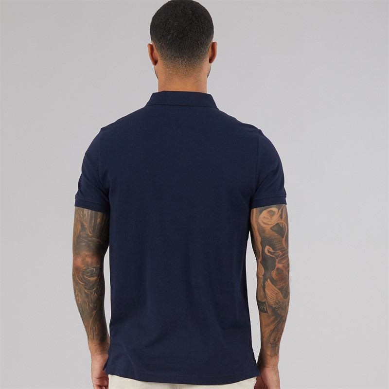Tommy Jeans Mens Placket Polo Shirt Dark Night Navy