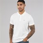 Tommy Jeans Mens Placket Polo Shirt Ecru