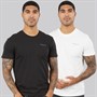 Tommy Jeans Mens Two Pack Linear T-Shirts Ecru/Black