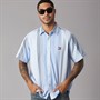 Tommy Jeans Mens Stripe Short Sleeve Shirt Sweet Blue Stripes