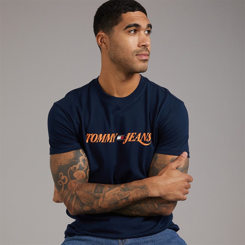 Tommy Jeans Mens Vintage LA T-Shirt Dark Night Navy