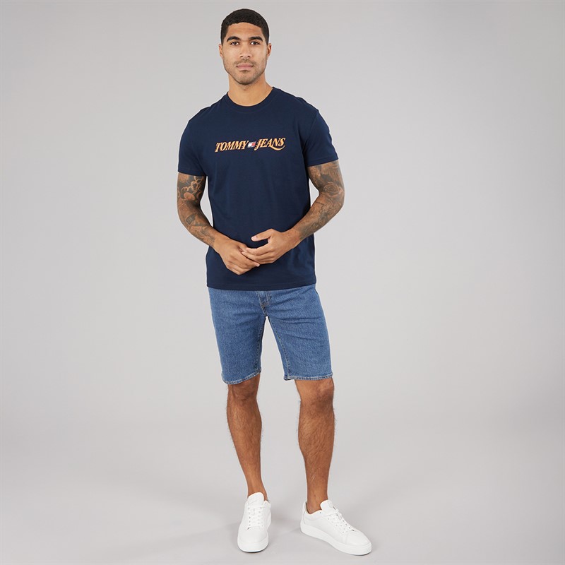 Tommy Jeans Mens Vintage LA T-Shirt Dark Night Navy