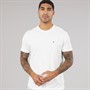 Tommy Jeans Mens Flag Slub T-Shirt Ecru
