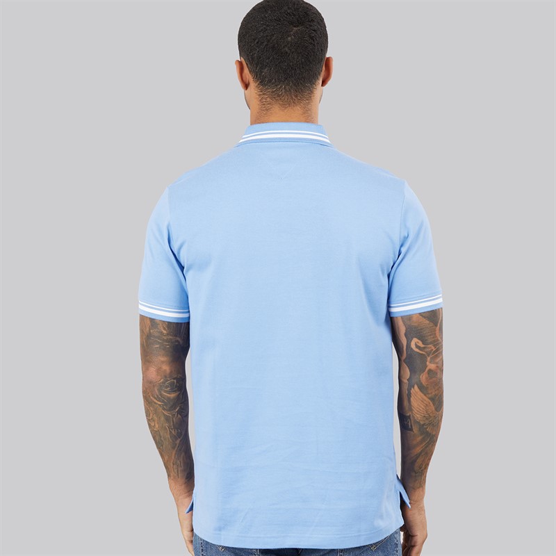 Tommy Jeans Mens Tipped Polo Shirt Blue Twilight