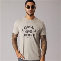 Tommy Jeans Mens Gym T-Shirt Limestone Dust