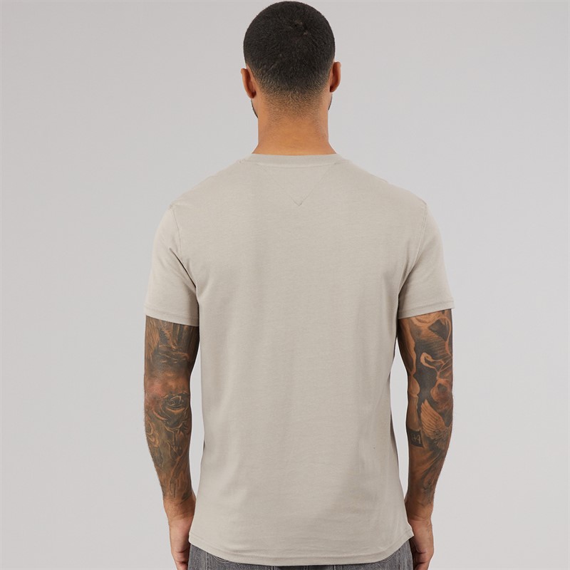 Tommy Jeans Mens Gym T-Shirt Limestone Dust