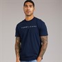 Tommy Jeans Mens Linear Logo T-Shirt Dark Night Navy/Sweet Blue