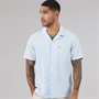 Tommy Jeans Mens Linen Short Sleeve Shirt Sweet Blue