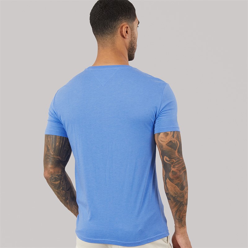 Tommy Jeans Mens Jaspe T-Shirt Blue Twilight Htr