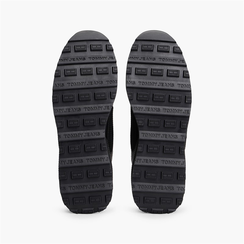 Tommy Jeans Mens Technical Runner Trainers Black