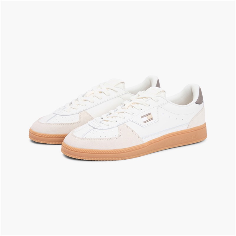 Tommy Jeans Mens The Greenwich Trainers Ivory/Dusty Brown