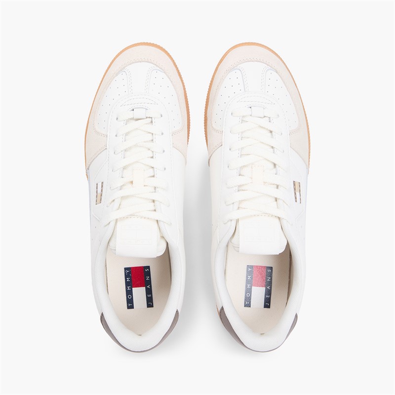 Tommy Jeans Mens The Greenwich Trainers Ivory/Dusty Brown